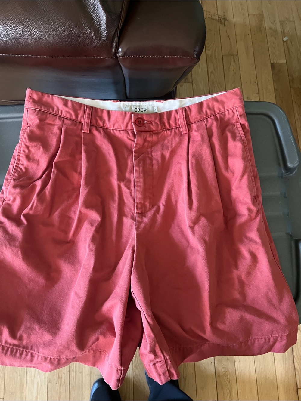 J. Crew Men's Coral-Pink Flat Front Shorts